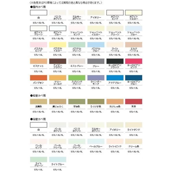 【最大40％OFF＆7日間返品OK】 NEW水性インテリアカラー浴室カベ 白 5L 代引不可 インパクトのある