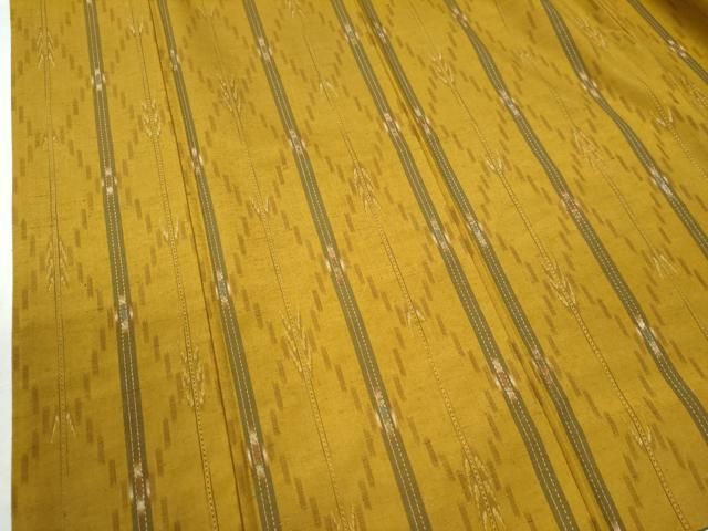 平和屋着物○手織 上田紬 縞 吉祥文 証紙付き 正絹 逸品 CAAU2681yc