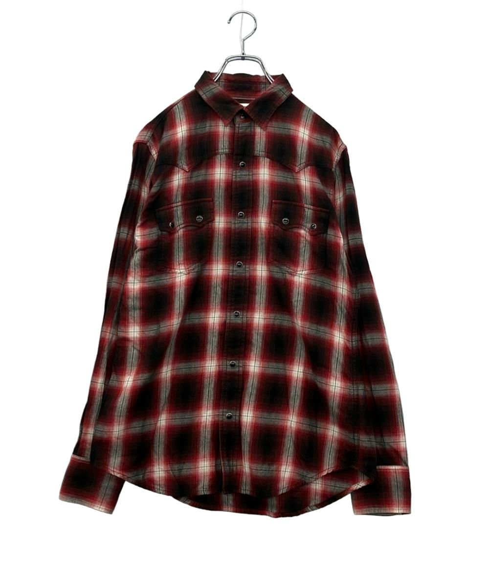 サンローラン 15AW レギュラーカラーチェックシャツ 398063 メンズ SIZE M SAINT LAURENT