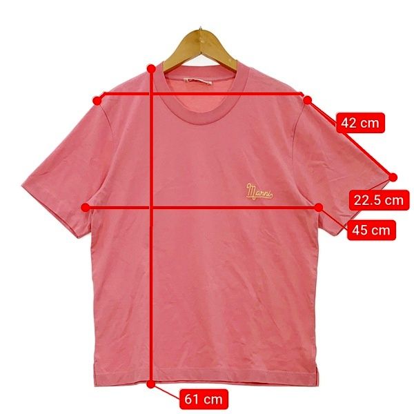 MARNI マルニ Tシャツ カットソー 半袖 THJE0211X0 レディース サイズ38 M相当 ピンク トップス IL15886■ MARNI マルニ Tシャツ カットソー 半袖 THJE0211X0 美品 ロゴ