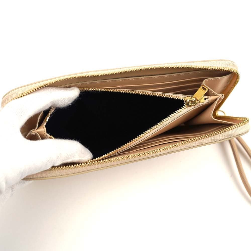 JIL SANDER ジルサンダー 長財布 ラウンドジップウォレット ベージュ ジルサンダー 財布 長財布 ラウンドファスナー レディース