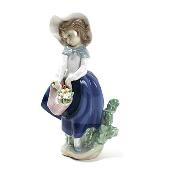 リヤドロ風 題名 綺麗な花ばかり 陶器 フィギュリン 美品】 LLADRÓ