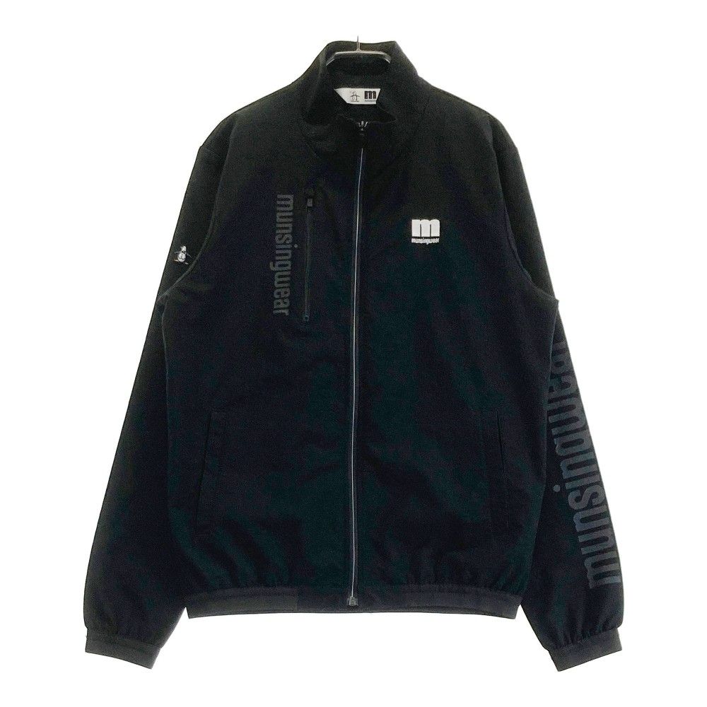 サイズ M MUNSING WEAR マンシングウェア ジップ ナイロンジャケット ブラック系 240101430581 ゴルフウェア レディース ストスト