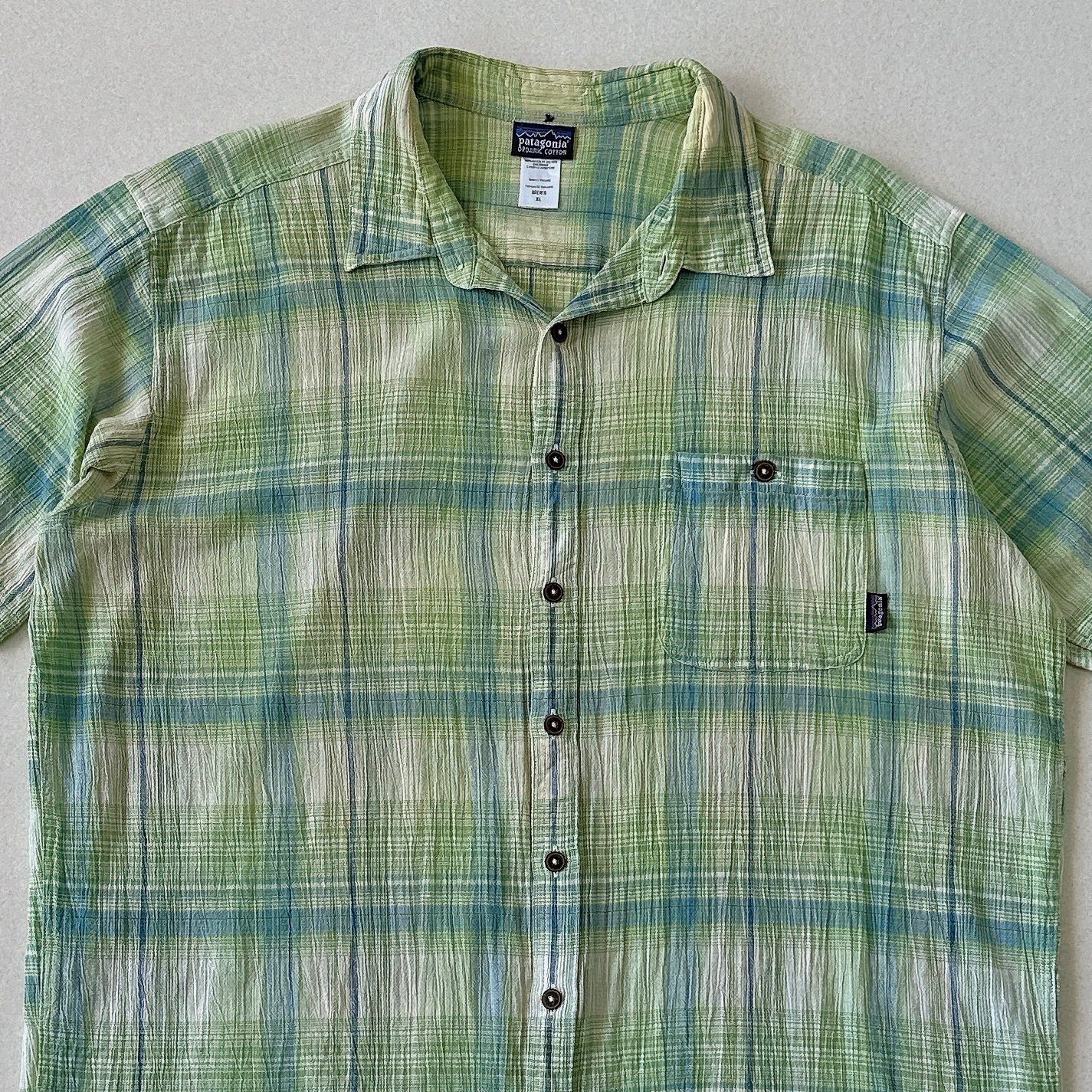 トップス 00'S patagonia Seersucker Check Shirt パタゴニア 00年製 シアサッカー チェック シャツ オーガニック