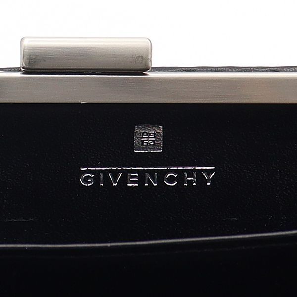 【美品】ジバンシー GIVENCHYがま口 コインケース レザー小銭入れ　黒 ジバンシィ コインケース 4Gロゴ レザー がま口 小銭入れ 財布