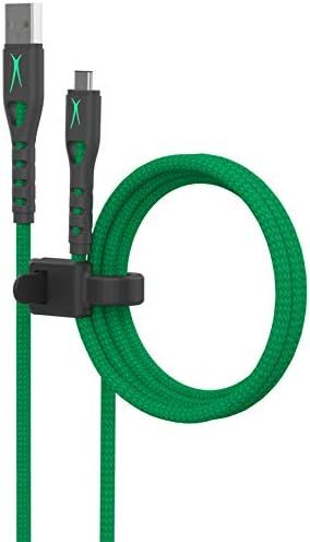 PS4 コントローラー 充電ケーブル LED Altec Lansing 充電コード Micro USB Luma Charge 10フィート XBOX グリーン