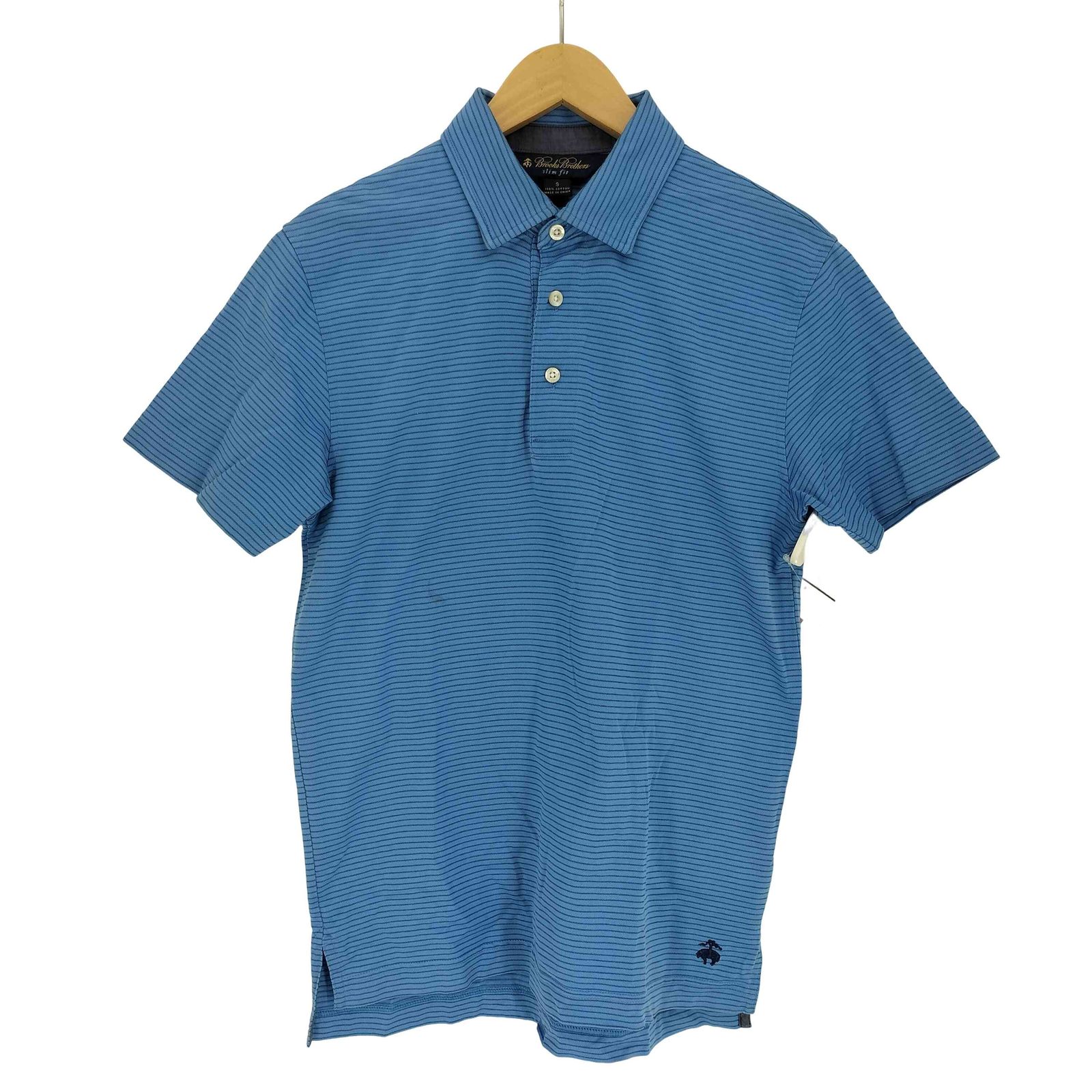 Brooks Brothers ストライプポロシャツ L 新品同様 Performance Series ストレッチジャージー ストライプ
