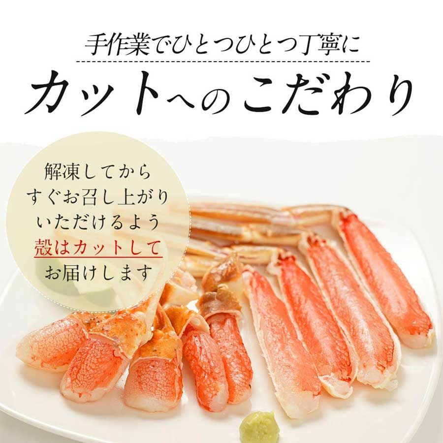 🦀生ずわいがに🦀 切りガニ 480g ハーフポーション カニ爪 カニ脚 肩肉 殻カット済 化粧箱入り