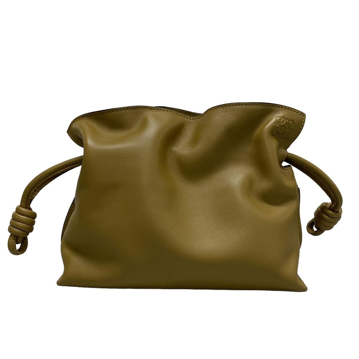 LOEWE ロエベ クラッチバッグ フラメンコクラッチ ミニ A411FC2X05 ブラウン レザー