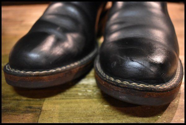 8 E 15年 WESCO ウエスコ ナローボス 7710 ホースハイド エンジニア ブラック×ブラウン ツートン ブーツ BOSS FI 081