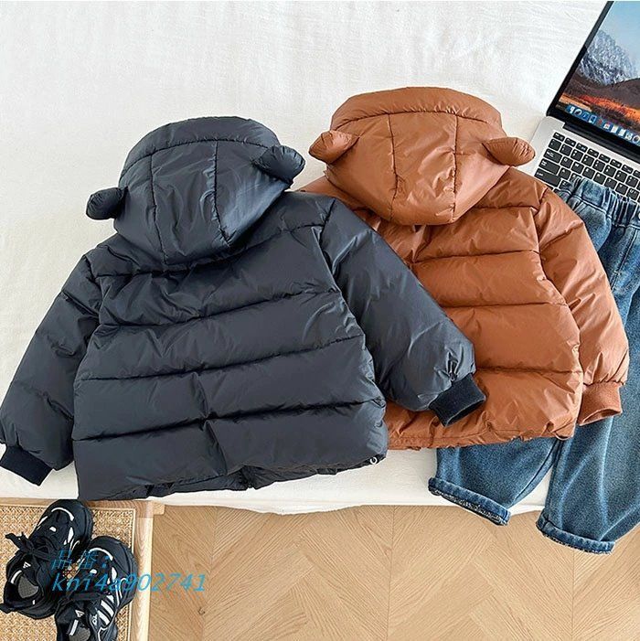  キッズ ダウンジャケット ダウンコート 男の子 女の子 ダウン くま耳フード付き キッズ服子供服 アウター おしゃれ 通学 クマ 防寒 あったか 保温効果抜群 kni 4 a 902741 ベビーサンダル ベビーシューズ