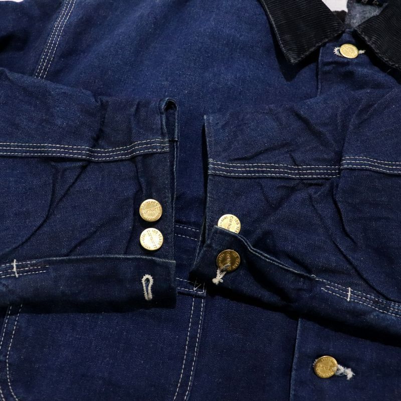 ジ*ん様 ヴィンテージカーハート デニムカバーオール USA製 ブランケット裏地 80s USA製 vintage Carhartt 裏地ブランケット 100周年 ミシガンチョア