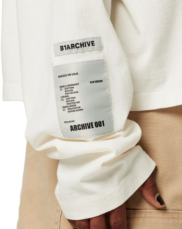 B1ARCHIVE アンダーシャツクルーネックTシャツ ホワイト サイズM B1ARCHIVE アンダーシャツクルーネックTシャツ ホワイト サイズM