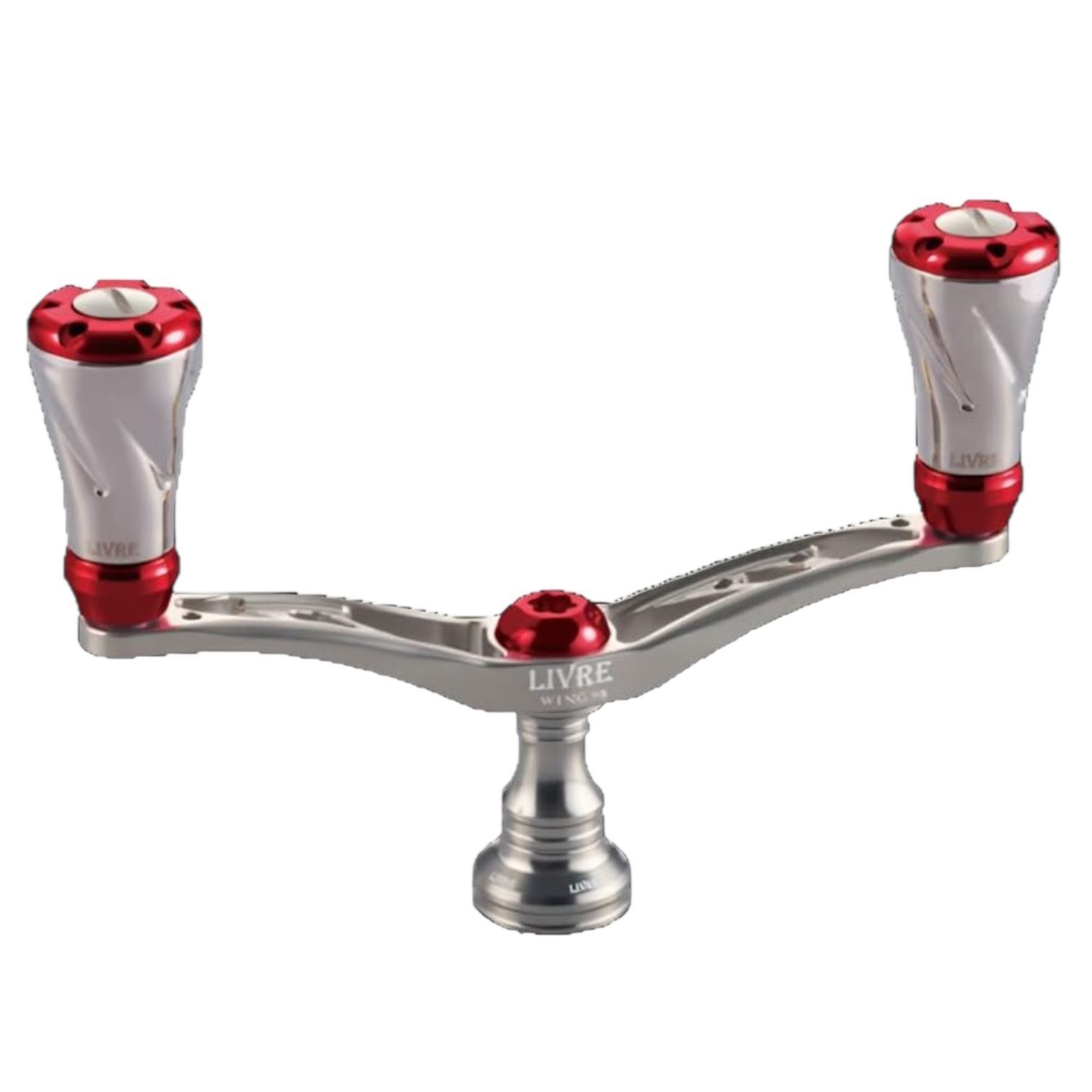 LIVRE リブレ WING 98 ウィング 98 カスタムハンドル ハンドル マイナーチェンジver. パワーWハンドル ダイワ ドライブシャフト 右巻 チタン+レッド 10256 WDA98-FDR-TIR ダブルハンドル