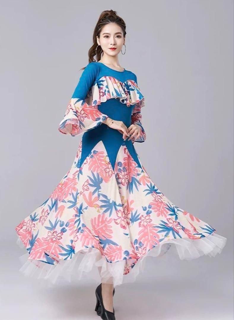 気分上がる花柄ワンピース❤️スタンダードの練習に最適な一着！ 気分上がる花柄ワンピース??スタンダードの練習に最適な一着！ 大人気❤️