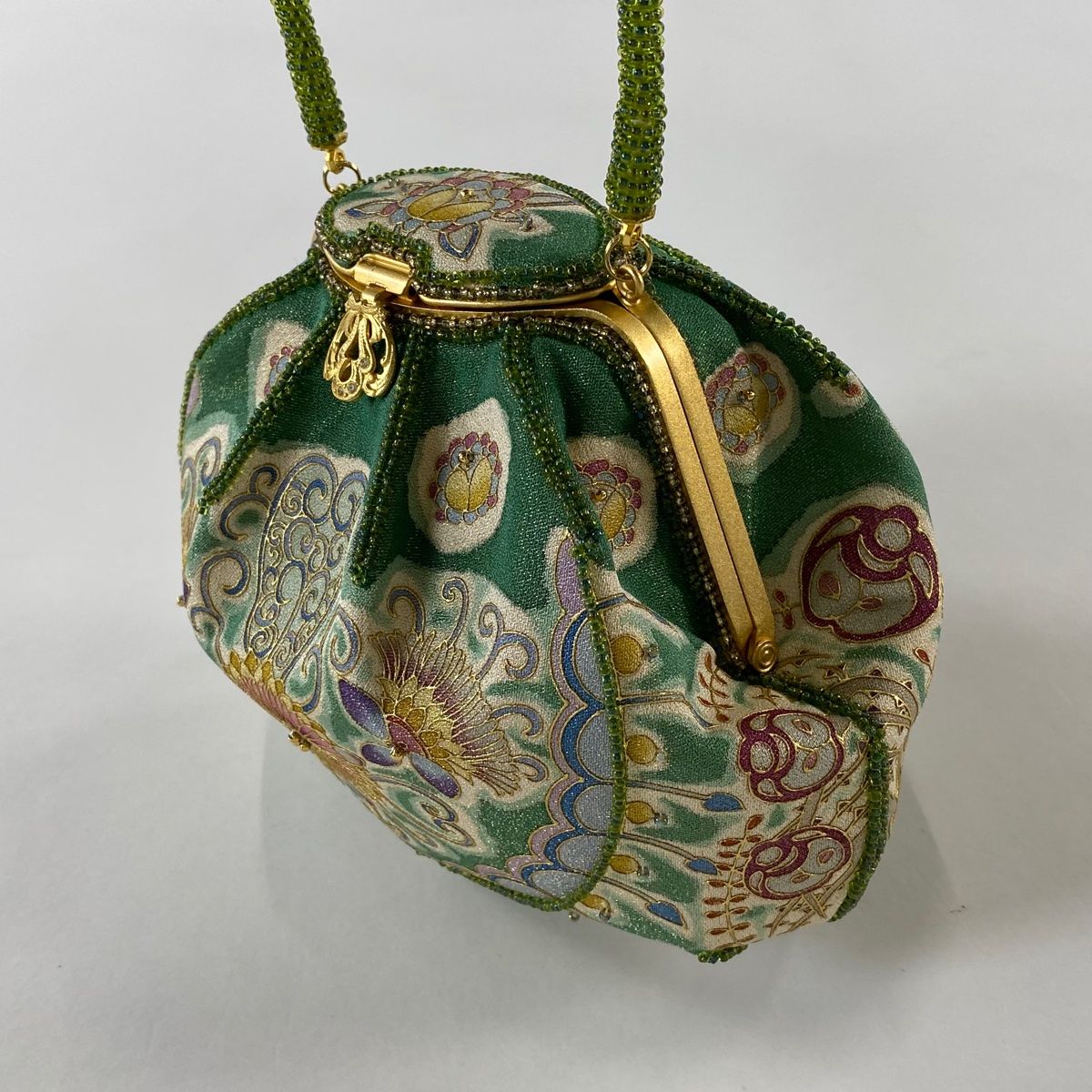 和装バッグ 美品 逸品 フォーマル 共箱付き OKAJIMA 花唐草