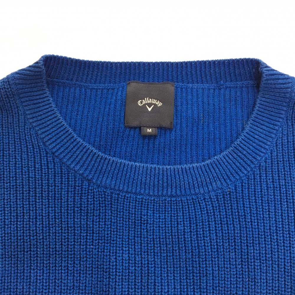 キャロウェイ セーター ブルー ロゴ刺しゅう ニット メンズ M ゴルフ