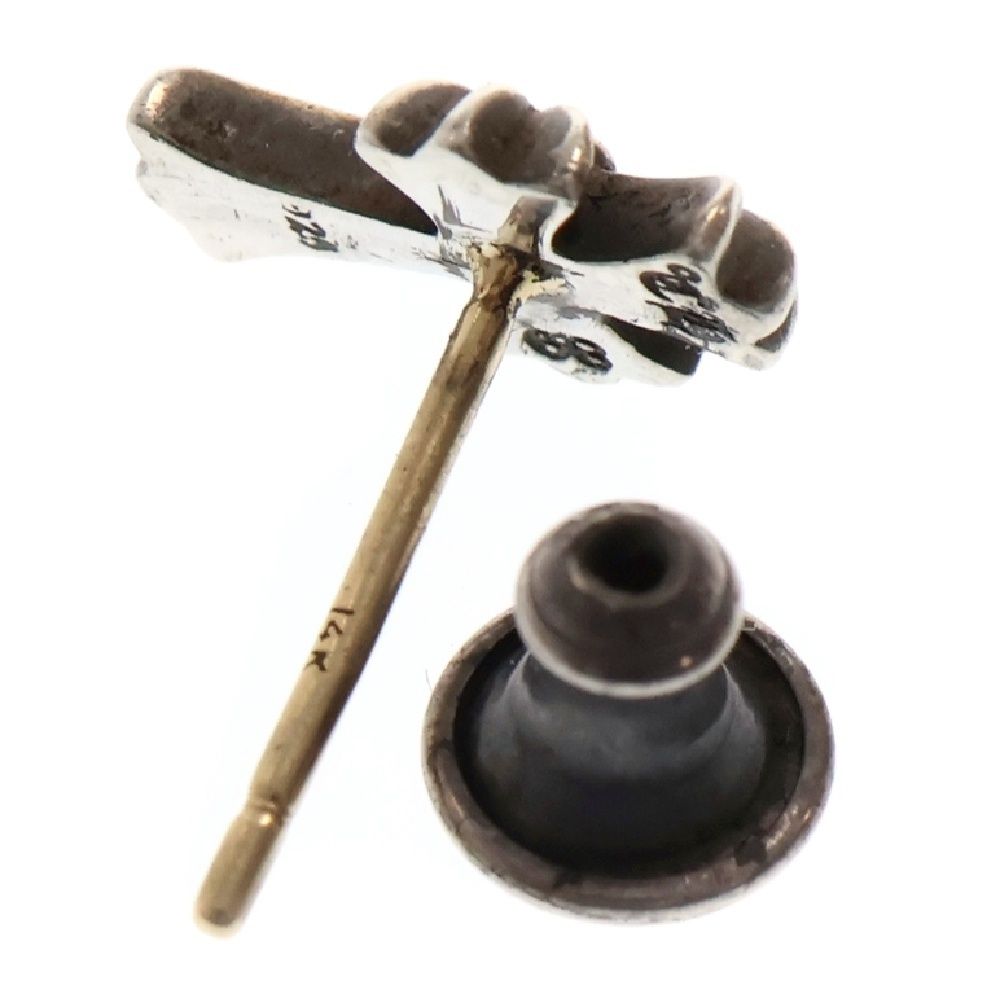 クロムハーツシルバーCH CRSS 2 FAT/CHクロスファットスタッド CHROME HEARTS (クロムハーツ) CH CRSS 2 FAT CHクロスファット