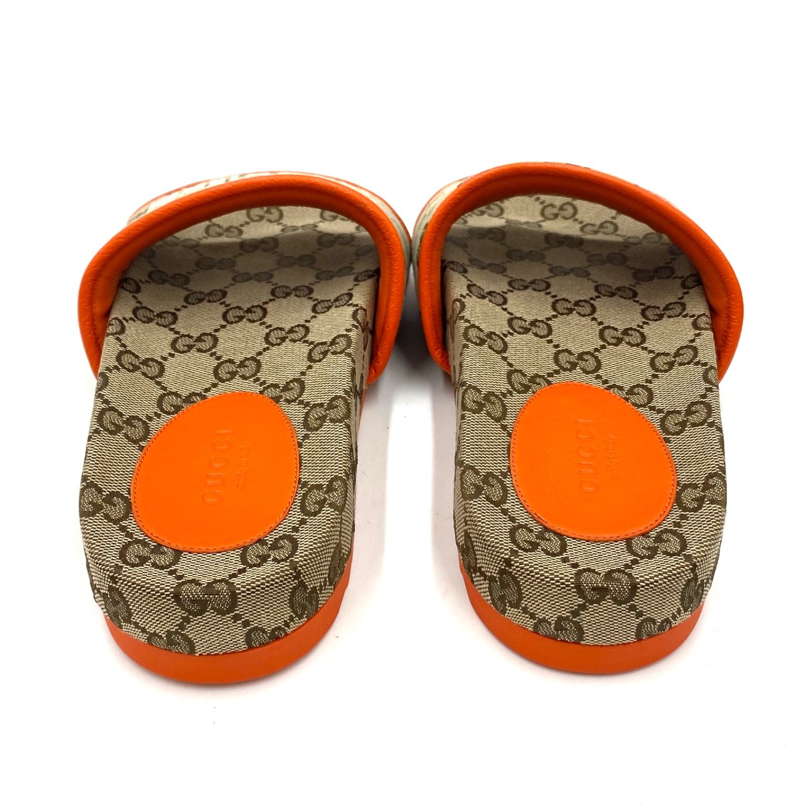 GUCCIグッチ バンブーGG キャンバス ミュールサンダル23〜23.5㎝ GUCCI GGキャンバス バンブービット ミュール サンダル 約22.5cm