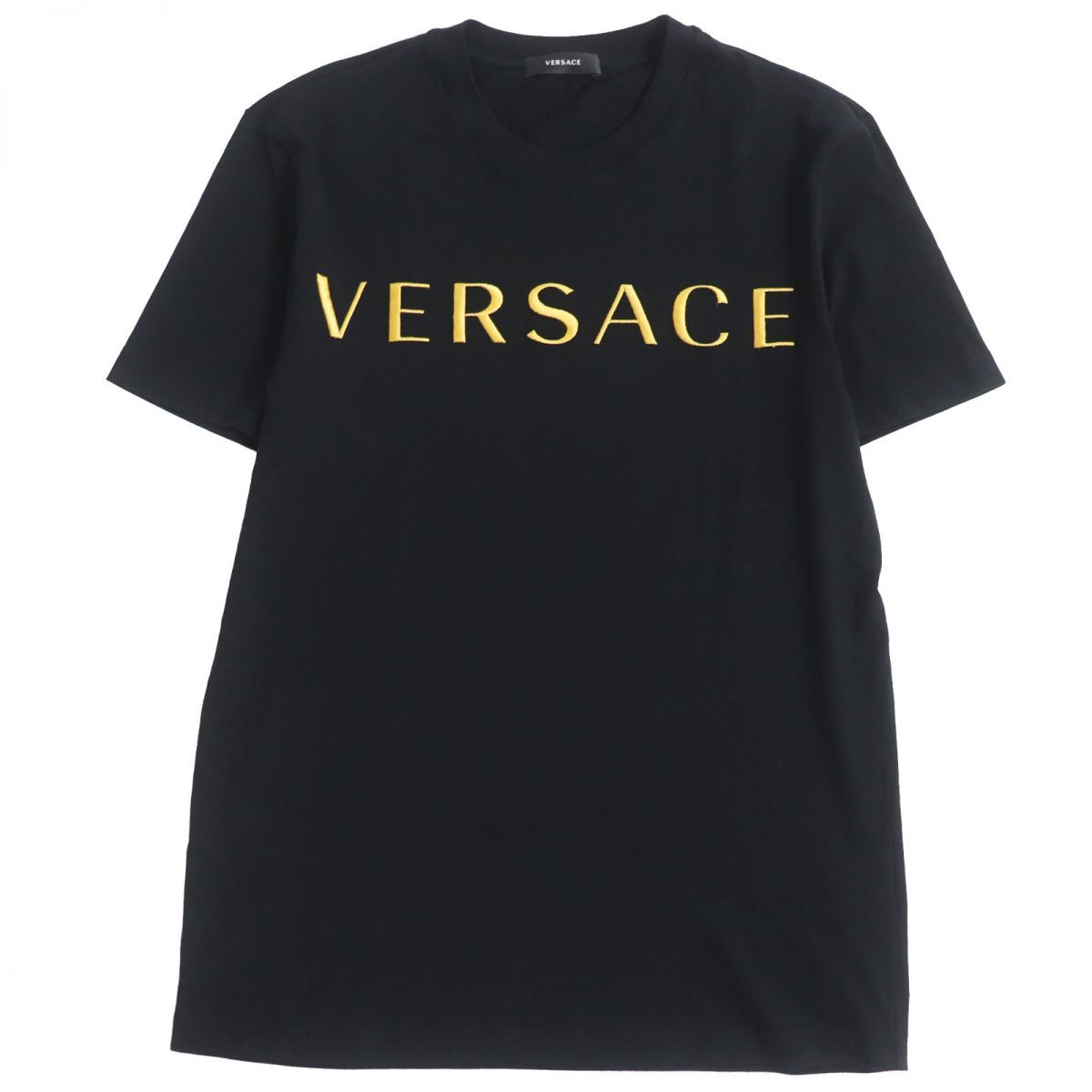 美品□2022年製 VERSACE/ヴェルサーチ A87021S ロゴエンブロイダリー