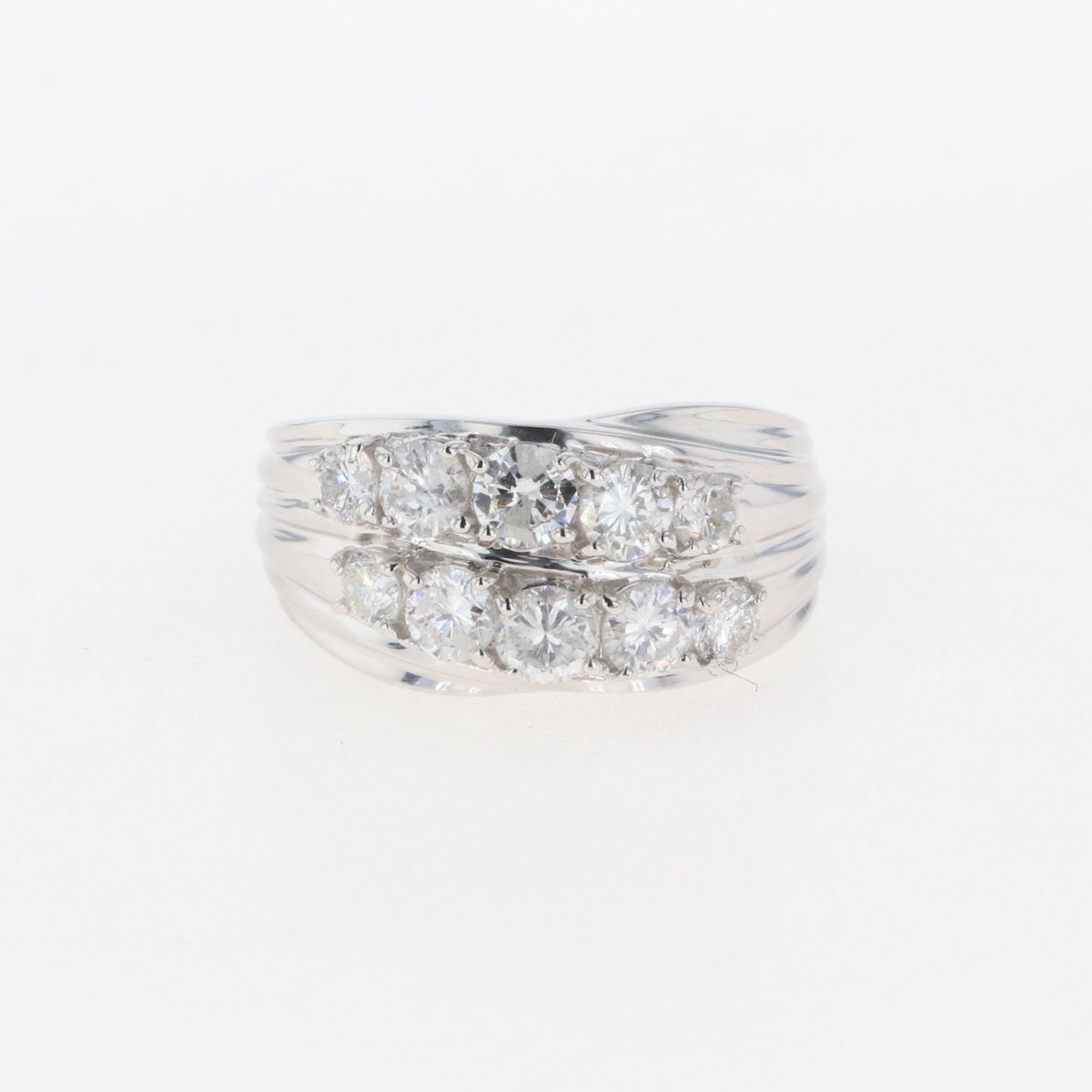メレダイヤ デザインリング プラチナ 指輪 リング 12号 Pt850