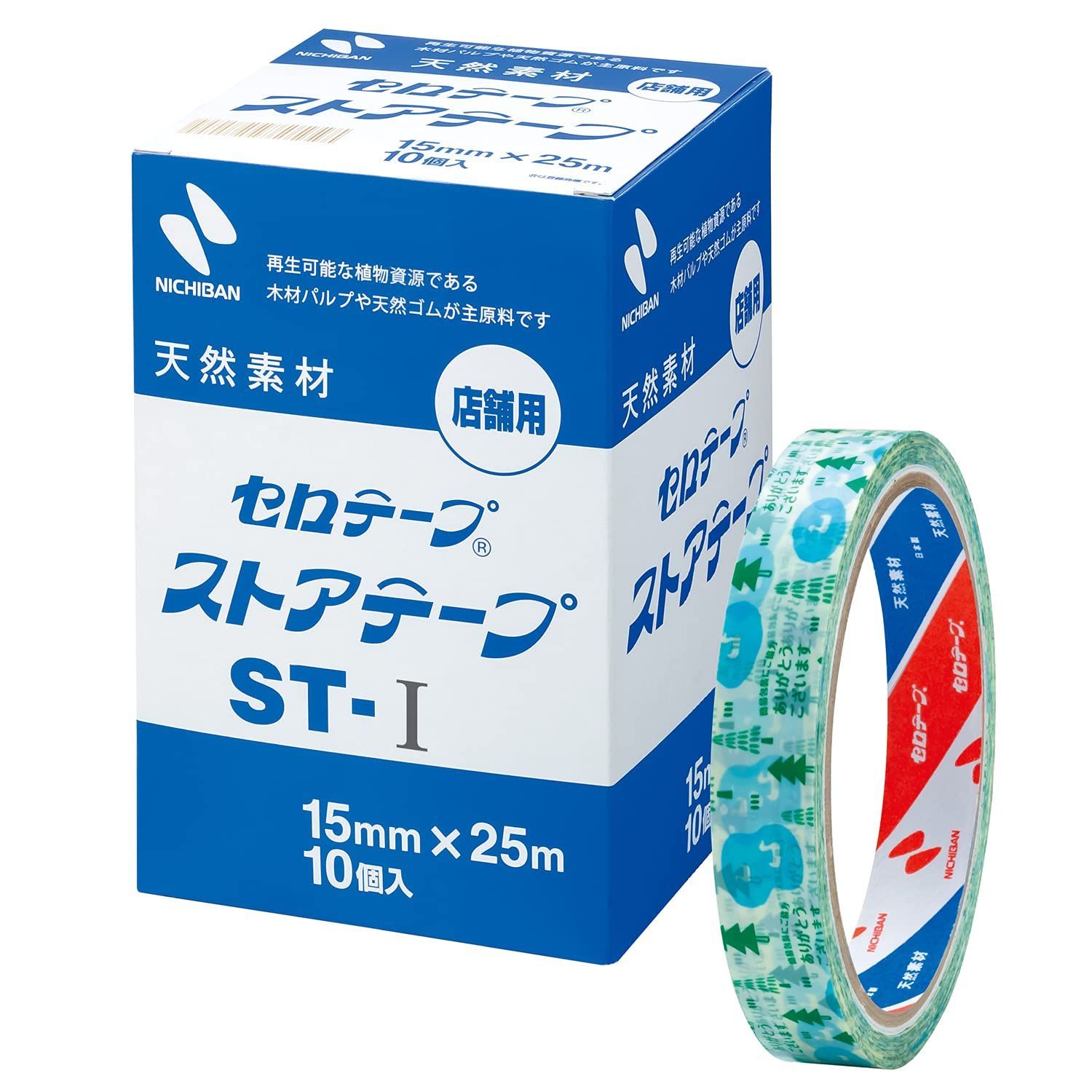 数量 簡易包装 ST-I10PAZ 15mm×25m 森の湖畔 10巻 ストアテープ セロテープ ニチバン