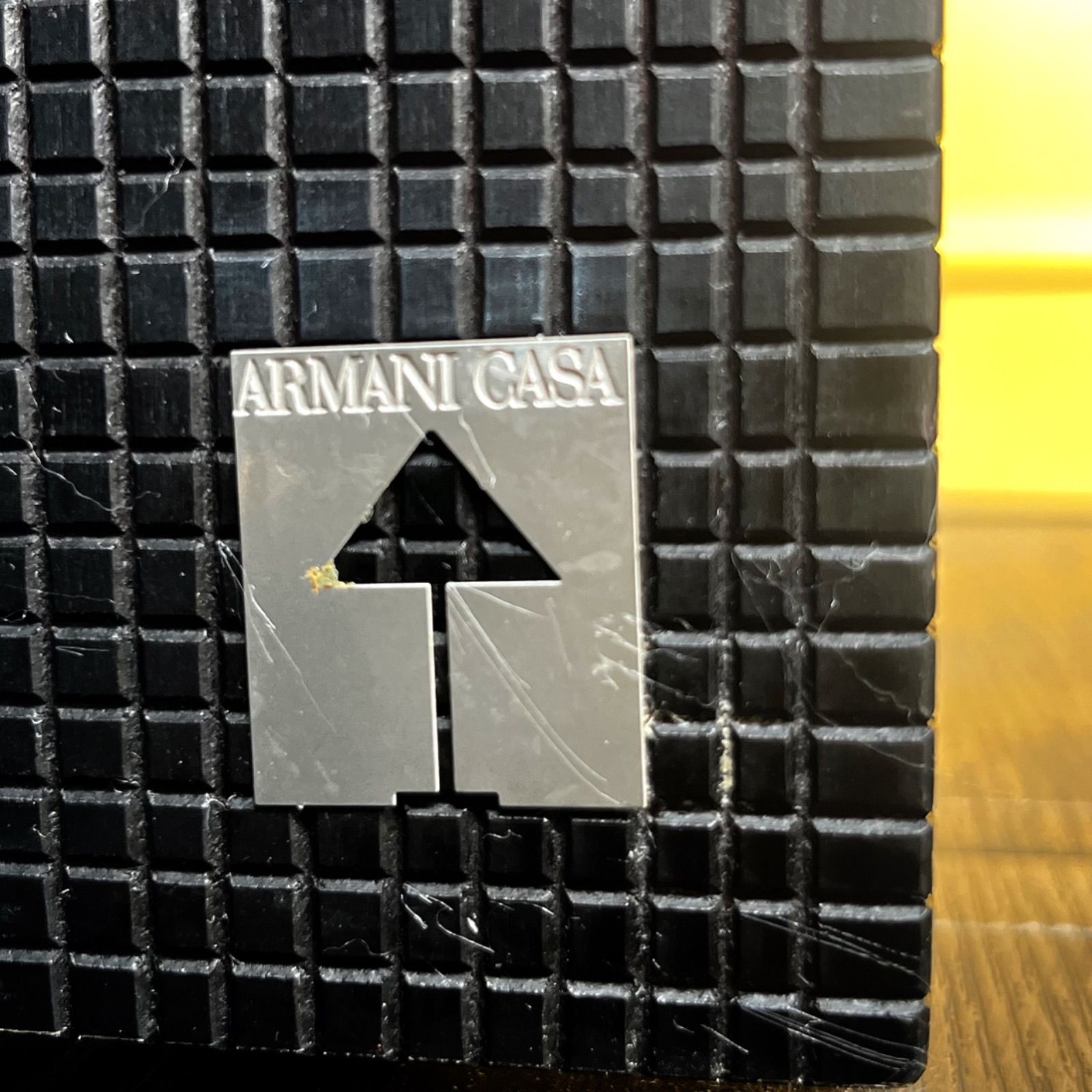 取付無料！アルマーニカーザ ブラックタイル調サイドテーブル 花台✨ 取付無料！アルマーニカーザ ブラックタイル調サイドテーブル