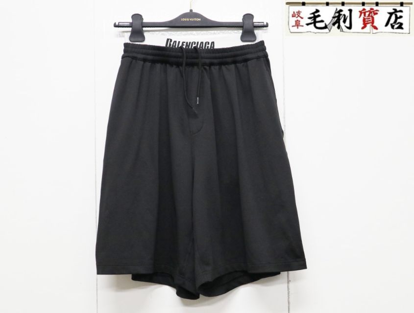 BALENCIAGA バレンシアガ ロゴメッシュ サイズS ブラック ポリエステル 698317 4C0B4 ハーフパンツ ショートパンツ