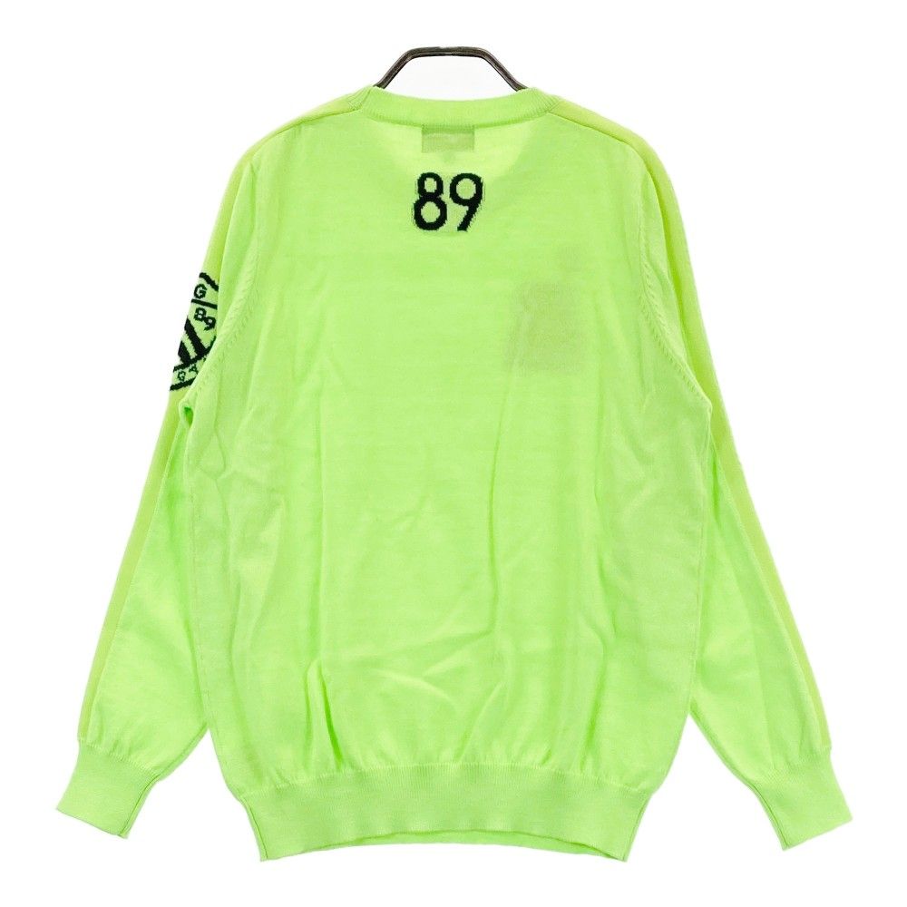 サイズ：4 PEARLY GATES パーリーゲイツ ニットセーター ロゴ グリーン