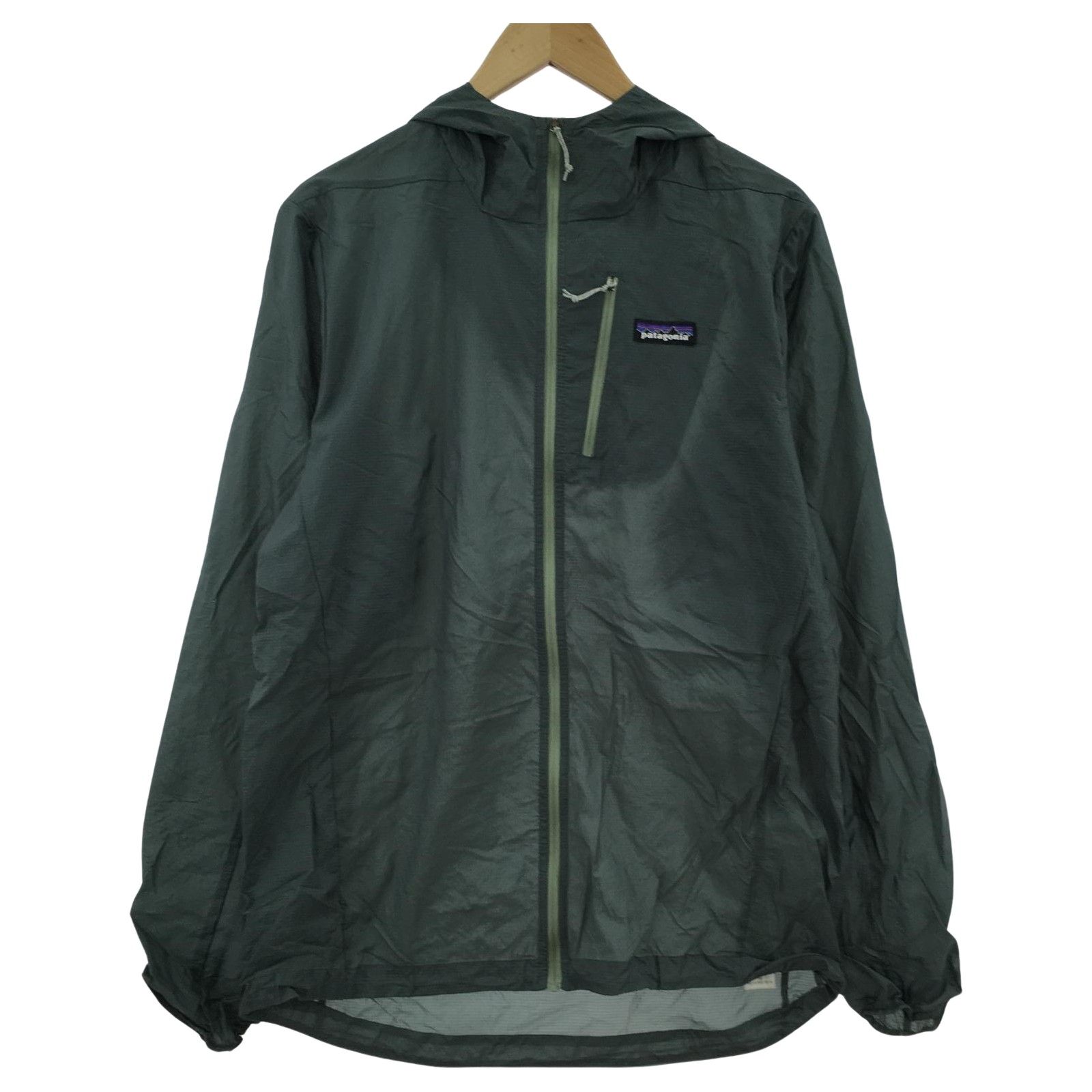 patagonia フーディニジャケット M グリーン 美品」patagonia フーディニ ジャケット ライムグリーン メンズ