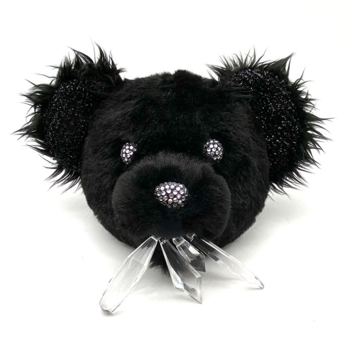 ANTEPRIMA アンテプリマ ベア ラインストーン ビジュー ファー チェーン ショルダー バッグ eY09133A