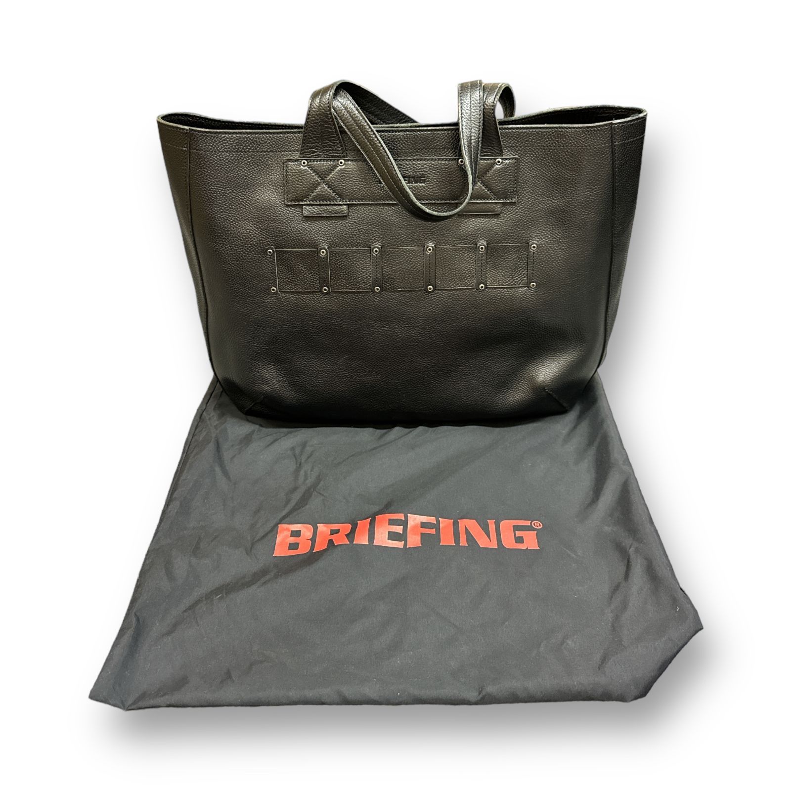 未使用品 BRIEFING WILDERNESS WIDE TOTE レザー ワイド トートバッグ ブリーフィング BRA223T37 ブラック F  62327A3 - メルカリ