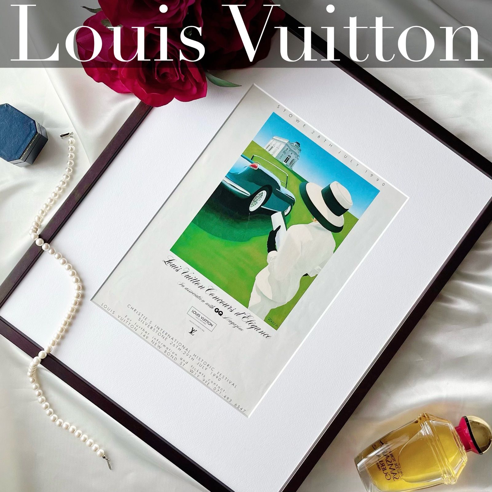 ＜1990 広告＞Louis Vuitton Razzia ルイヴィトン  ラツィア ポスター ヴィンテージ アートポスター フレーム付き インテリア モダン おしゃれ かわいい 壁掛け  ポップ レトロ