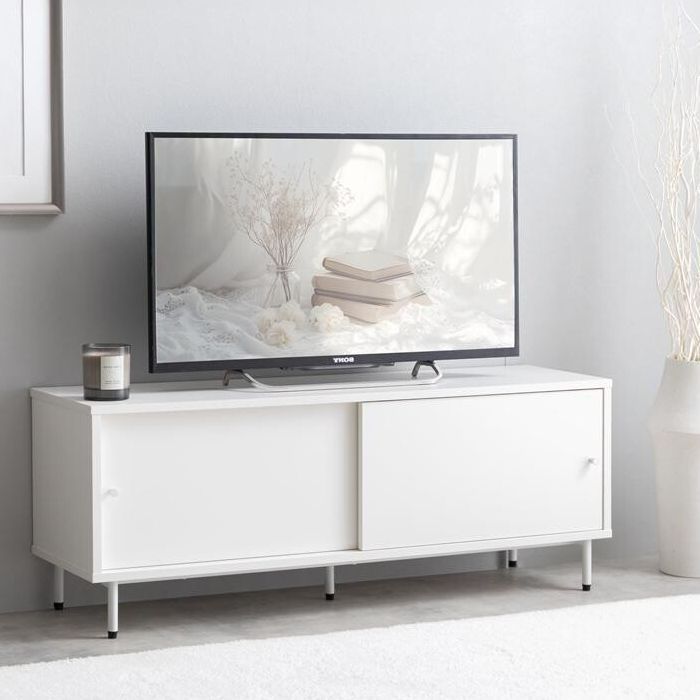 テレビ台 幅100cm 引き戸 TV台 テレビボード リビングボード 収納棚 ローボー土 ラック ゲーム機収納 レコーダー収納 収納家具 スリム 省スペース シンプル お洒落 可愛い