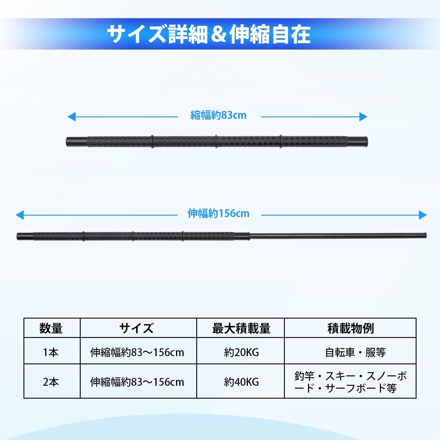 色: ブラック】Auto Spec 車用ハンガーバー インテリアバー マルチグ