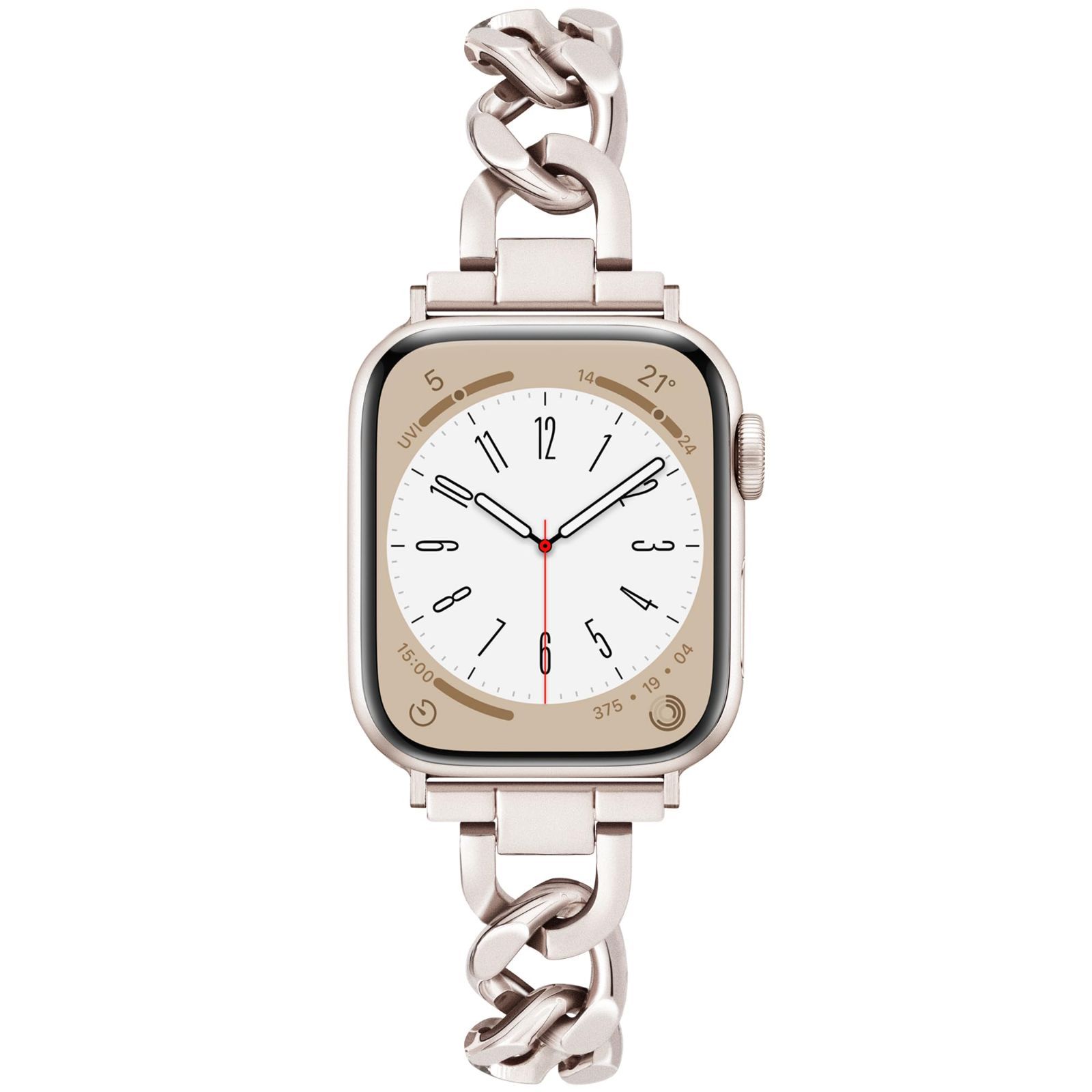 【新着商品】5 6 4 7 8 3 9 2 series iWatch 1 38mm 40mm SE対応 41mm リング型 金属チェーンベルト アップルウオッチバンド ギフト Watchバンド Apple 工具付き（スターライト） Aniaboho