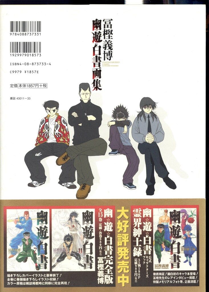集英社 冨樫義博 幽遊白書画集 (帯付)