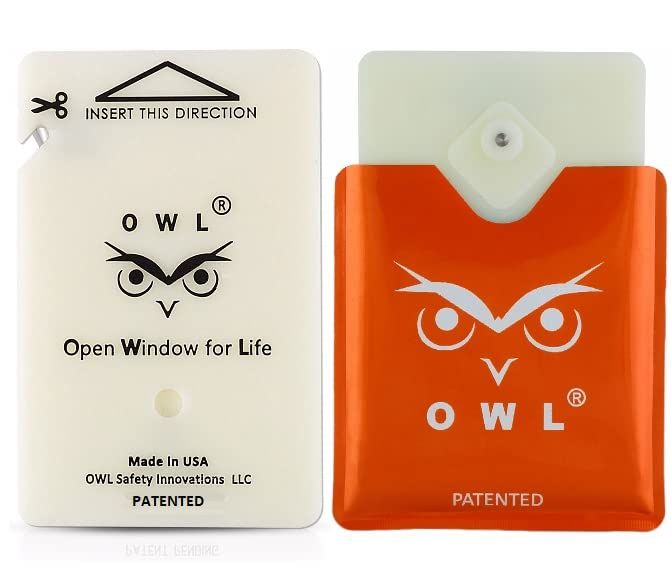 OWL エスケープカード 車用窓ガラス割り シートベルトカッター 緊急脱出用 ツール 【正規品】 (オレンジ) [オレンジ]