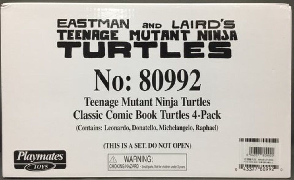 PLAYMATES ACTION FIGURE CLASSIC COMIC BOOK TURTLES 4-PACK