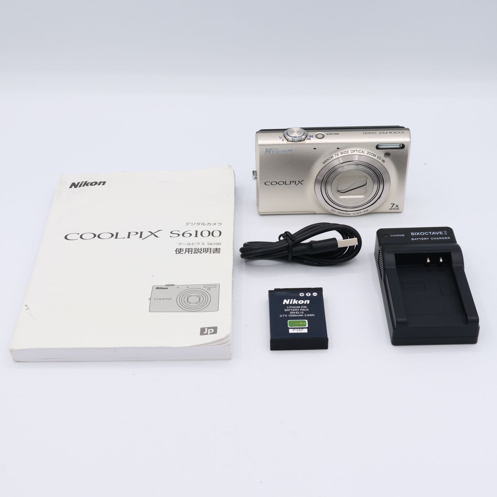 NikonデジタルカメラCOOLPIX S6100 シャンパンシルバー S6100SL