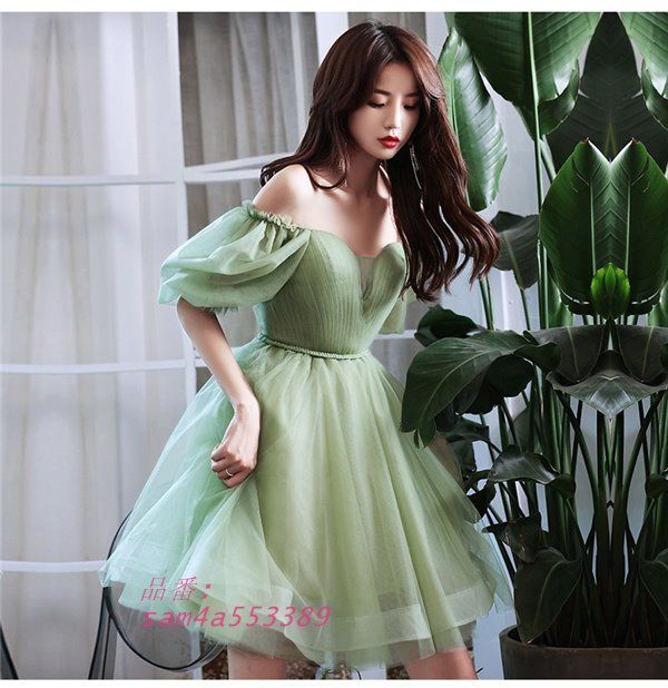 パーティードレス 膝丈 結婚式 お呼ばれ 二次会 透け感レース レディース ブライズメイド フォーマル 魅力 花嫁 発表会 ドレス 同窓会 am4a553389