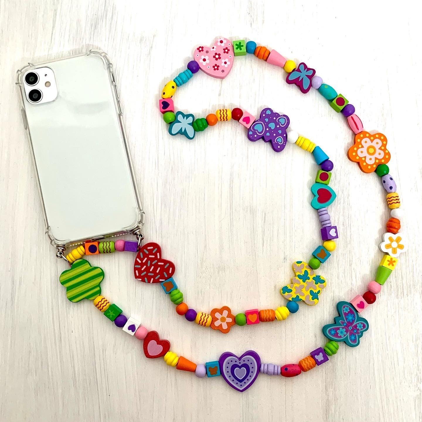 クリアケース フラワービーズ スマホショルダー TWICE ショルダー