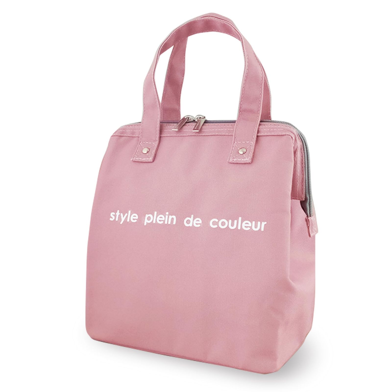 【数量限定】お弁当バッグ にも!) lunch 保冷バッグ (おしゃれ ランチバック お弁当 bag 【ランチワイヤーバッグL】 ランチバッグ 保冷 couleur] (オパールピーチ) de plein [style