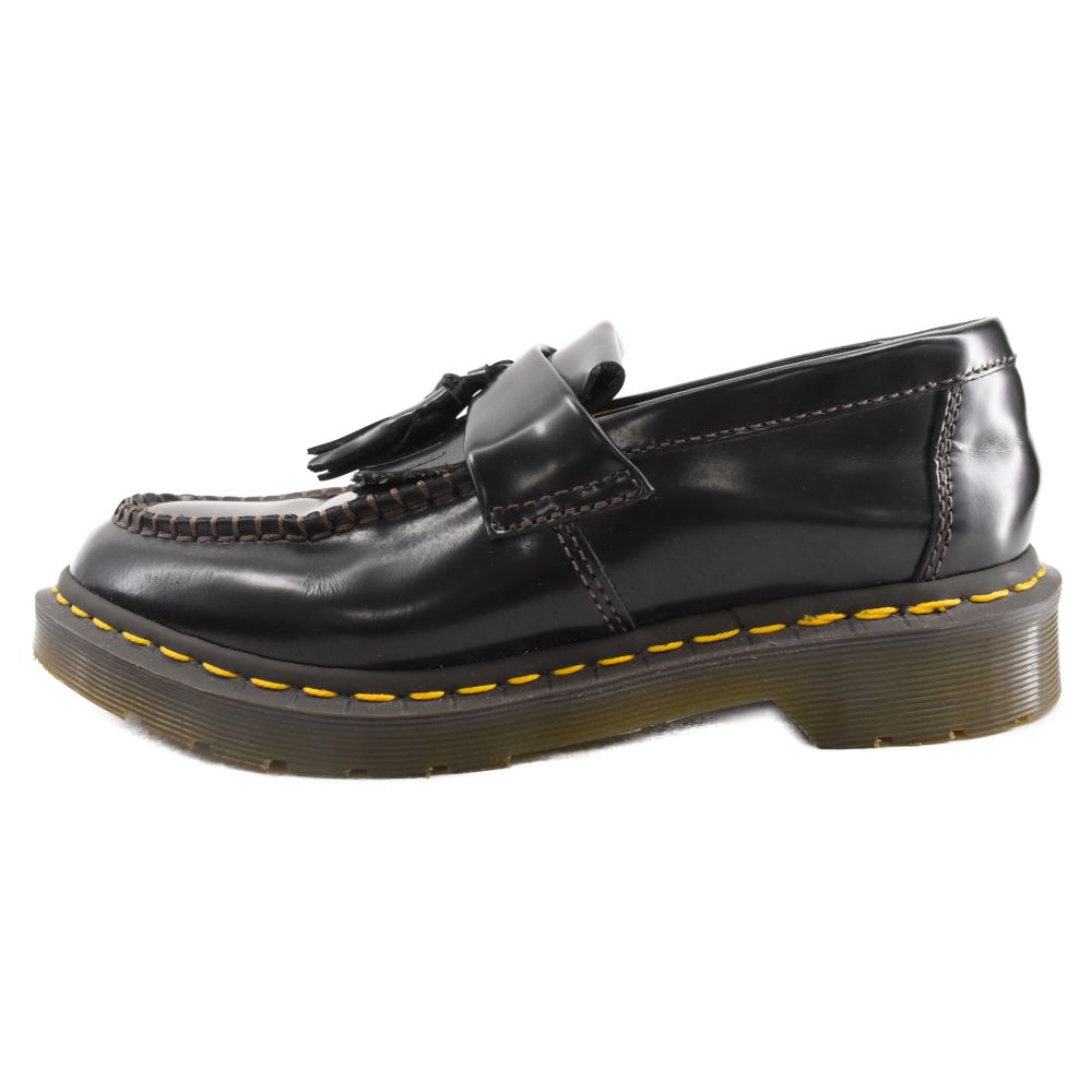 Dr.Martens (ドクターマーチン) ×COMME des GARCONS ADRIAN コムコム コムデギャルソン エイドリアン  イエローステッチ レザー タッセルローファー ブラック 15169 - メルカリ