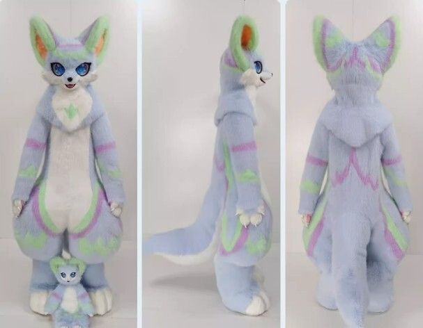 着ぐるみ ケモノ体 フルスーツ ミントグリーン Bタイプ 全身 ケモノ