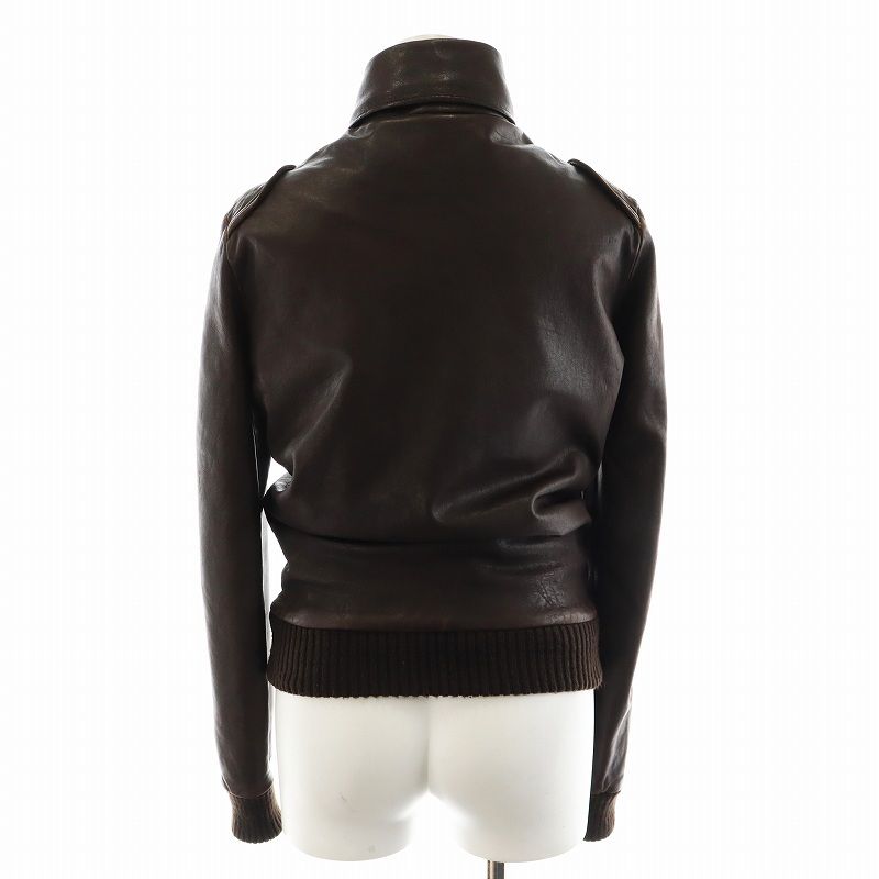 ジョルジオブラット GIORGIO BRATO レザージャケット 革ジャン 38 S 茶