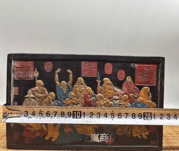 黒墨塊 墨条 十八羅漢 書道具 文房具 工芸品 美術品 置物 - メルカリ