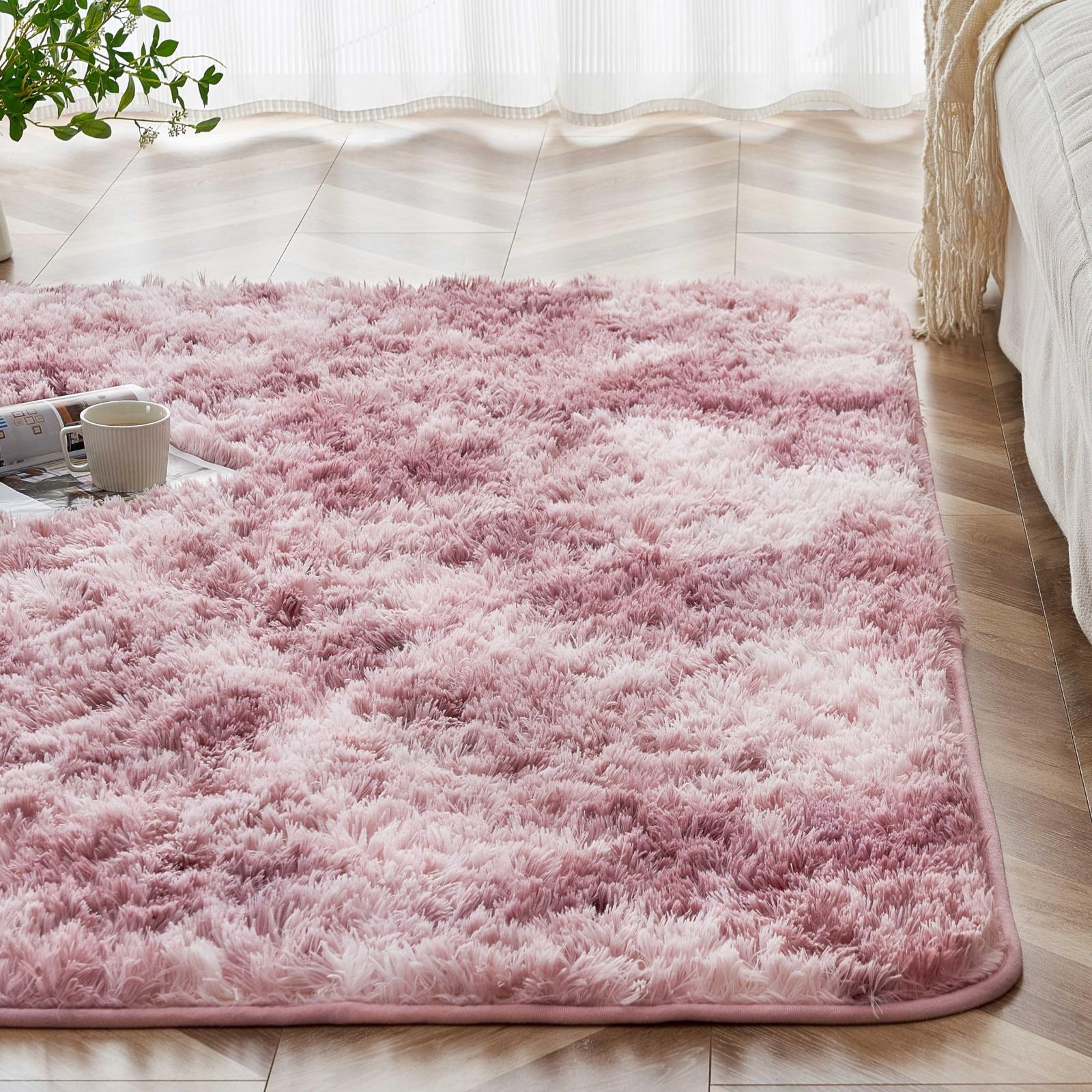 160x200cm ピンク 滑り止め 2畳 ペット 極厚 カーペット クリーナー カーペット 付き 防音カーペット ラグ Topfinel カーペット 通年 北欧