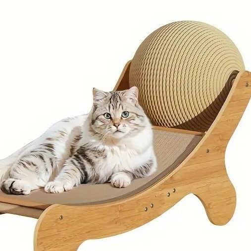 ペット 爪とぎ 猫用 サイザルロープ付き 麻ロープ ナチュラル お洒落 モダン シンプル 爪研ぎ ペット 猫 ねこ キャット かわいい お洒落 4-7