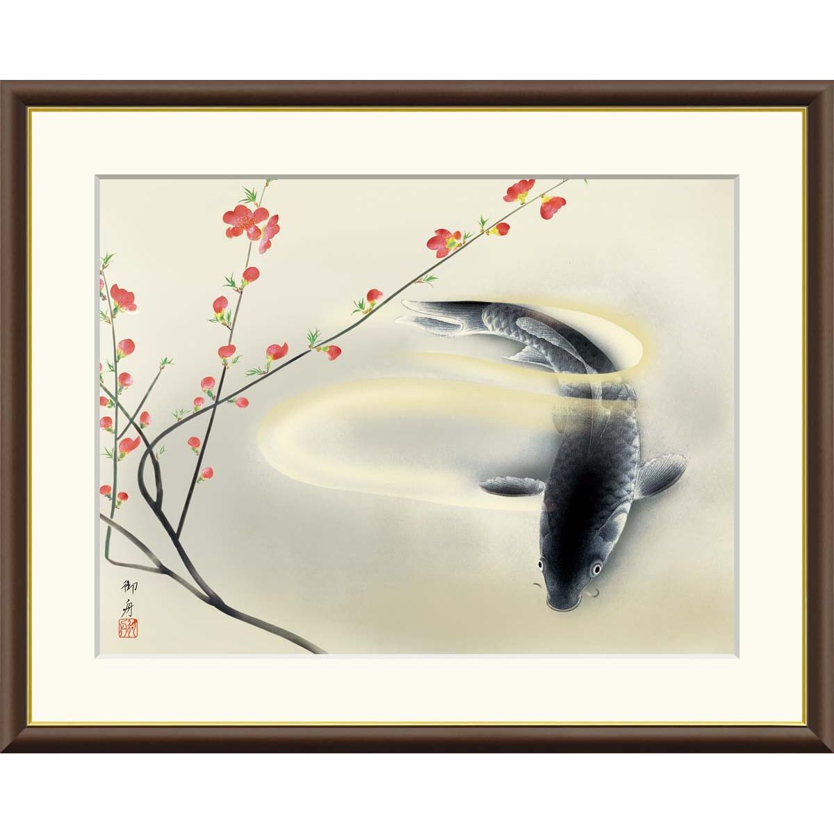 絵画 インテリア絵 額付(黒)油絵 uF6-063203 田園風景、朝陽、夕陽